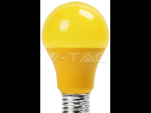 Bec cu LED galben  - 9W E27 A60 termoplastic lumina galbena  VT-2000