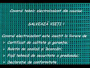 Covor electroizolant din cauciuc Grosime 8mm