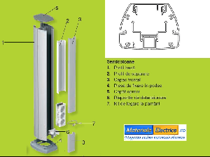 Minicoloana 12 module aluminiu anodizat H70cm