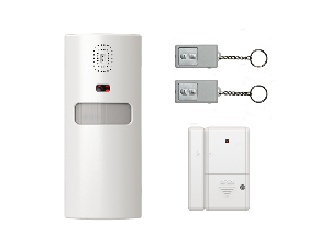 INFRARED ALARM WITH TWO REMOTE CONTROL