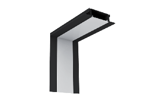 PROFIL COLT INTERIOR LED INCASTRAT NEGRU S48