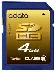 A-DATA - Card SD Class 6 4GB