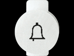 Lentila iluminata cu symbol - Sonerie -  SYMBOL Sonerie Clopotel - SYSTEM WHITE