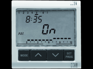 Termostat zilnic / saptamanal - 1 CHANNEL - 2 MODULES - SYSTEM WHITE