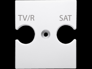 UNIVERSAL SUPPORT - COMBINED Priza OUTLET TV/R-SAT - WHITE - CHORUS