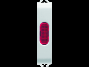 Lampa prezenta tensiune - RED - 1/2 MODULE - WHITE - CHORUS