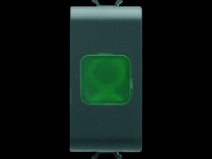 Lampa prezenta tensiune - GREEN - 1 MODULE - BLACK - CHORUS