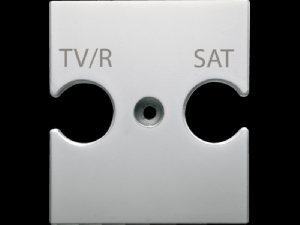 UNIVERSAL SUPPORT - COMBINED Priza OUTLET TV/R-SAT - TITANIUM - CHORUS