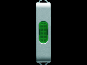 Lampa prezenta tensiune - GREEN - 1/2 MODULE - TITANIUM - CHORUS