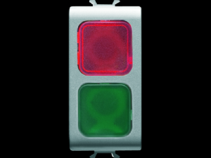 Lampa de semnalizare dubla - RED/GREEN - 1 MODULE - TITANIUM - CHORUS