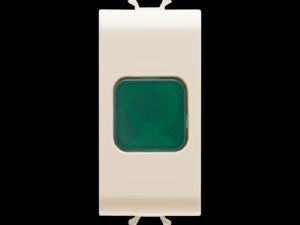 Lampa prezenta tensiune - GREEN - 1 MODULE - IVORY - CHORUS