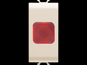 Lampa prezenta tensiune - RED - 1 MODULE - IVORY - CHORUS