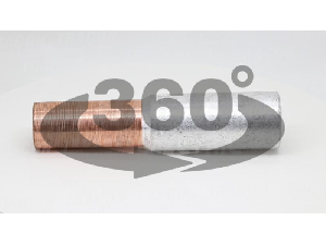 Mufa neizolata cupru-aluminiu (Cu-Al) RT150/185 150/185mm2, (d1=16,6mm, d2=18mm)