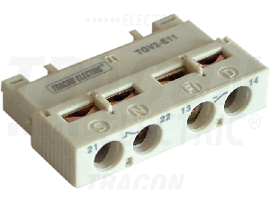 Contact auxiliar frontal TGV2-E11 1×NO + 1×NC