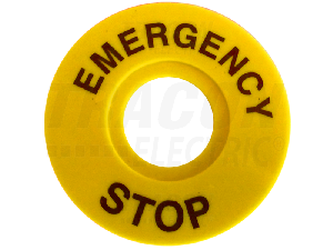 Placuta EMERGENCY STOP NYG3-ES60 d=60mm; h=2mm; ABS