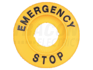 Placuta EMERGENCY STOP NYG3-ES60H d=60mm, h=8mm, ABS