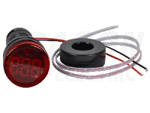 Ampermetru, indicator LED,rosu NYG3-AR 1-100A, Um=230VAC, d=22mm