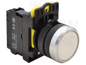 Buton simplu, alb NYG3-W 1×NO, 5A/230V AC-15, IP65