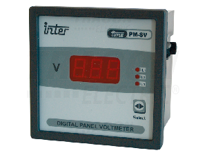 Voltmetru digital direct, trifazat ACVMD-K-72-500 72×72mm, 500V AC