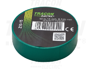 Banda izolatoare, verde Z10-15 10m×15mm, PVC, 0-90°C, 40kV/mm