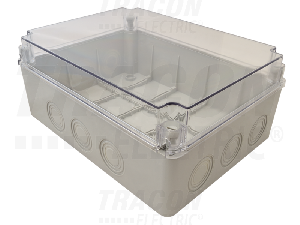 Doza electronica din mat.plastic, gri deschis, capac transp. MED312313T 310×230×130, IP67