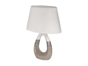 Lampa de masa BELLARIVA 1 taupe, chrome, alb 220-240V,50/60Hz