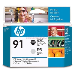 HP - Cap printare HP 91 (Negru foto / Gri deschis)