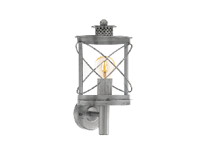 Lampa perete HILBURN 1 silver-antique 220-240V,50/60Hz IP44