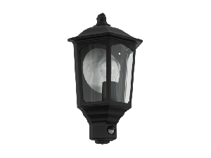 Lampa perete MANERBIO negru 220-240V,50/60Hz IP44