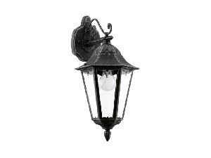 Lampa perete NAVEDO negru, silver-patina 220-240V,50/60Hz IP44