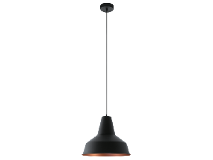 Lampa suspendata SOMERTON negru, copper 220-240V,50/60Hz IP20