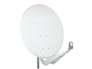 Antena satelit 85cm/80cm,Al,40dB,sup.dubl.LNB incl.,alb