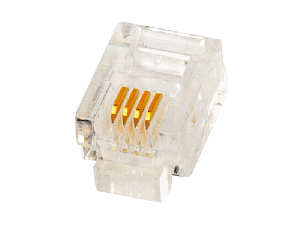 Conector RJ11 telefonie neecranat pentru sertizare pe cablu