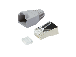 Conector RJ45 pt flex Cat.6 ecranat incl. manson gr, 100 buc