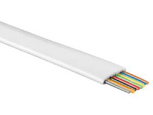 Flat Modular Cable, 8-wire, AWG26, White, 100m