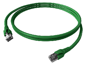 Patchcablu Cat.6a/10GB ecranat RJ45,LS0H,verde 2m