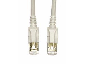 Patchcablu Cat6a cu LED ecranat RJ45 gri 10GB 0,33m