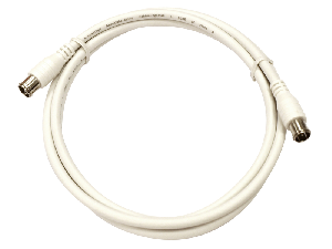 Patchcablu coaxial S4H, 2xF-Quick >90dB, alb, 0,5m