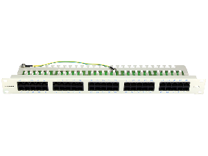 Patchpanel Cat.3 neecranat 50xRJ45U 8/4 RAL7035