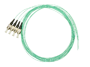 Pigtail ST, 50/125µm OM3, 2m, Easy Strip,Aqua,4buc