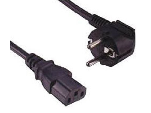 Powercord Schuko - C13 female, Black, 1.8m