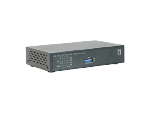 Switch 8xRJ45 10/100 (PoE) + 1xRJ45 + 1xSFP 1000, alimentare