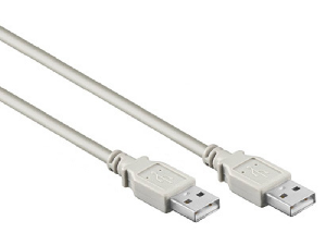 USB 2.0 A-A Cable, A male - A male, Grey, 1.8m