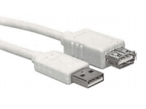 USB 2.0 A-A Extensioncable, A male - A female, Grey, 1.8m