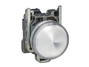 Lampa pilot complet alba Ø22 lentile netede cu LED integral 230 - 240V