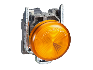 Lampa pilot complet portocalie Ø22 lentile netede cu LED integral 230 - 240V