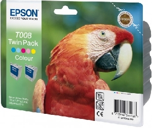 Epson - Pachet de doua cartuse color T008