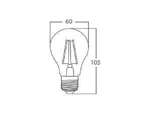 Sursa de iluminat, bec FILAMENT A60 SOFT 7W E27 ADVANCE 3000K