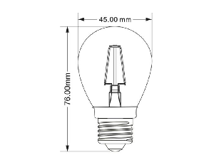 Sursa de iluminat, bec F?LAMENT G45 4W E27 ADVANCE 2700K