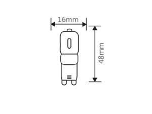 Sursa de iluminat, bec G9 D?MMABLE 3W ADVANCE 3000K